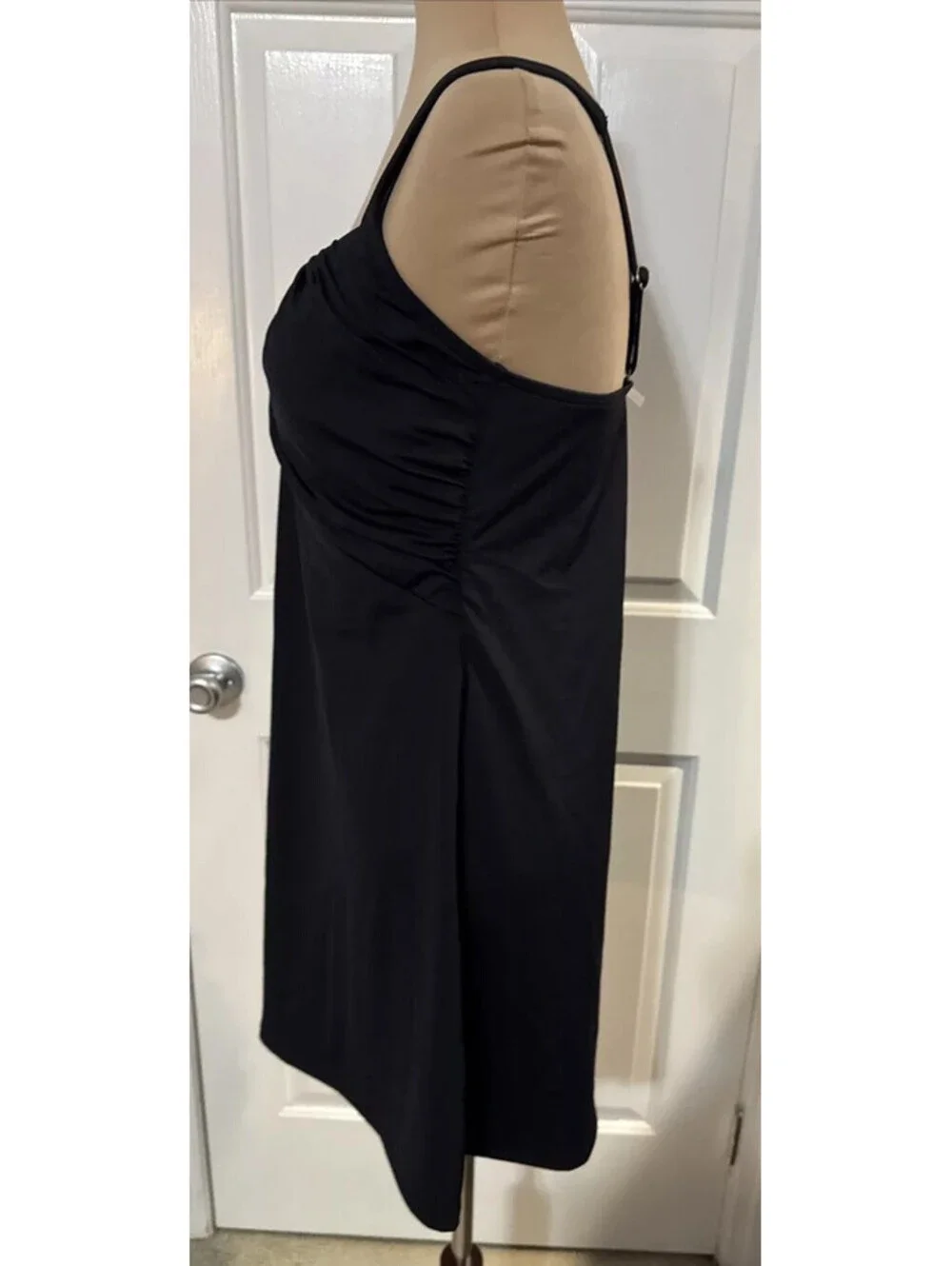 Lands' End Tankini size 10 Adj. Straps Underwire Tank Top Swim Top Long Dress